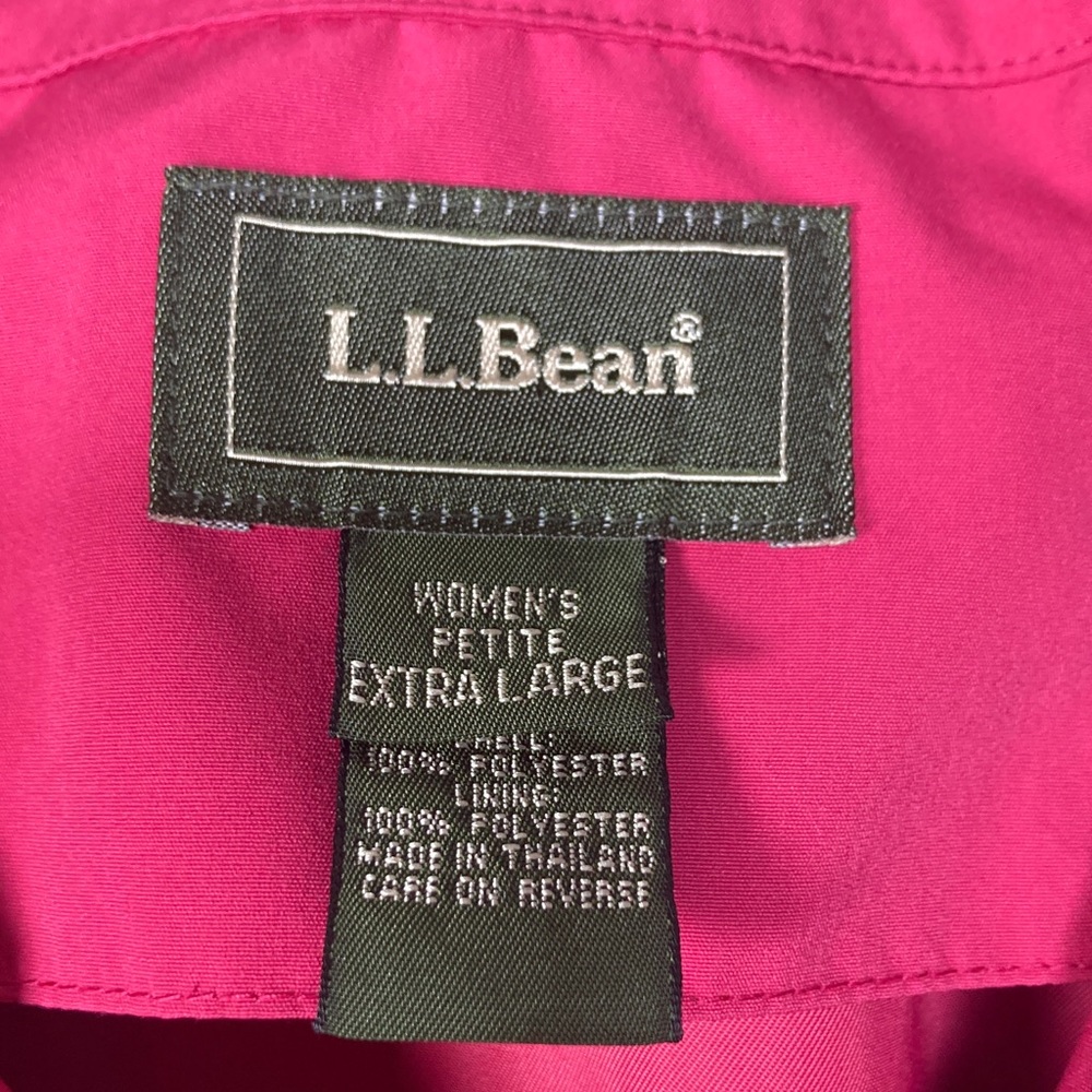 L.L. Bean Women's Fuchsia Water Repellant Trench Coat VN 03790 Sz XLP - Picture 3 of 15